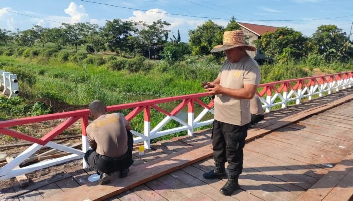 Jembatan Merah Putih Polres Kutim Rampung 100 Persen