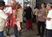 Polsek Maja Pantau Pemotongan Massal Hewan Kurban di Masjid Agung Syifaul Quluub ‎