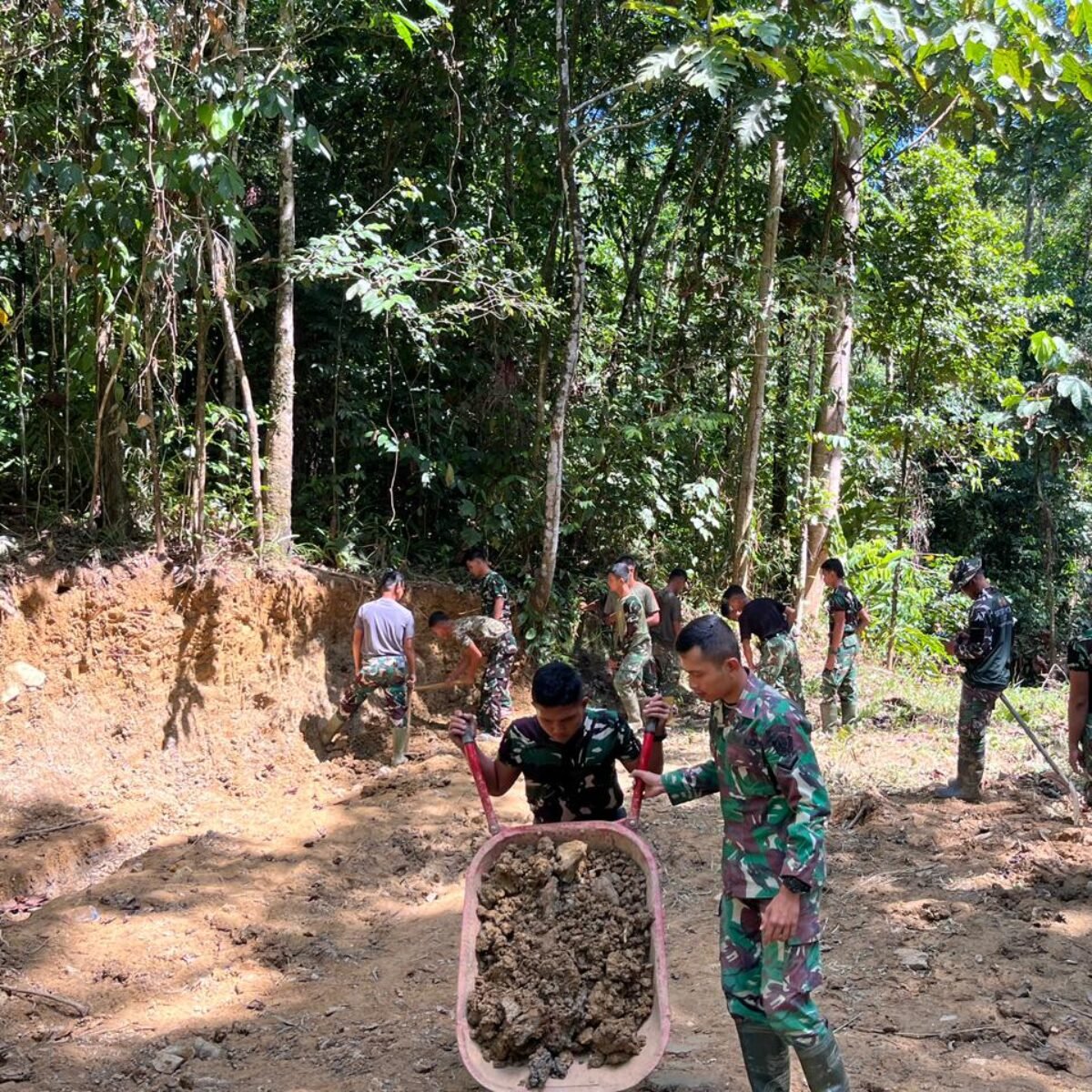 Karya Bakti Skala Besar Kodam I/BB di Gunungsitoli, Pembangunan Jembatan Aramco Capai 57 Persen