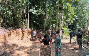 Karya Bakti Skala Besar Kodam I/BB di Gunungsitoli, Pembangunan Jembatan Aramco Capai 57 Persen