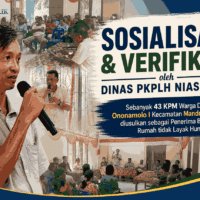Plt. Kadis PKPLH Jelaskan Kriteria RTLH kepada 43 Warga Ononamolo I Kecamatan Mandrehe Utara