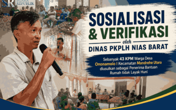 Plt. Kadis PKPLH Jelaskan Kriteria RTLH kepada 43 Warga Ononamolo I Kecamatan Mandrehe Utara