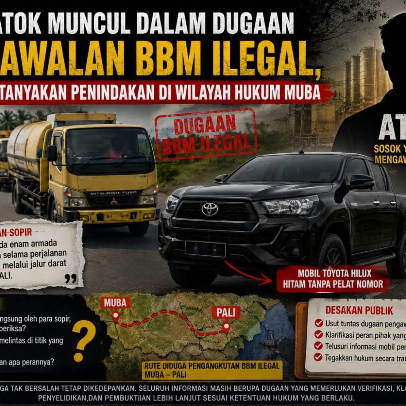 Siapa ATOK? Dugaan Pengawal Armada BBM Ilegal yang Namanya Disebut Sopir di Hadapan Aparat