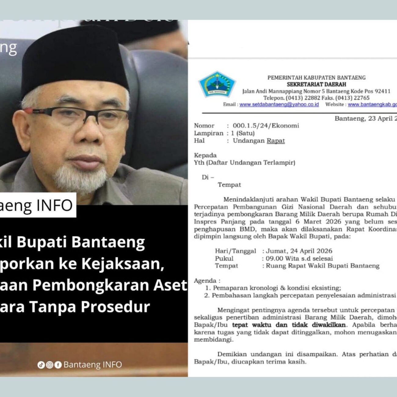 ketua pemuda lira Bantaeng Laporkan Dugaan Penyalahgunaan Wewenang ke Kejati Sulsel, Soroti Hilangnya Aset SD Inpres Panjang