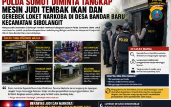 Polda Sumut Diminta Tangkap Mesin Judi Tembak Ikan dan Gerebek Loket Narkoba di Desa Bandar Baru Kecamatan Sibolangit