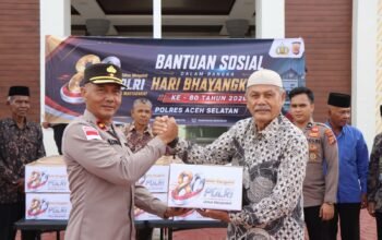 Jelang HUT Bhayangkara ke – 80, Polres Aceh Selatan Laksanakan Bansos untuk Purnawirawan Polri dan Masyarakat