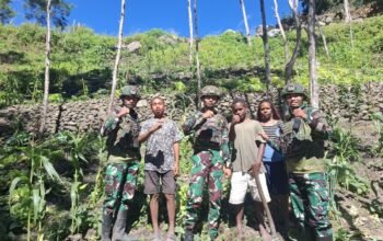 Wujudkan Ketahanan Pangan di Pedalaman Papua, Satgas Yonif 521/DY Dukung Kemandirian Masyarakat Distrik Kurima