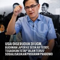 Usai Digeruduk di UGM, Budiman Lapor ke Seskab Teddy, Tegaskan Tetap ‘ Jalan Terus ‘ Sosialisasikan Program Prabowo