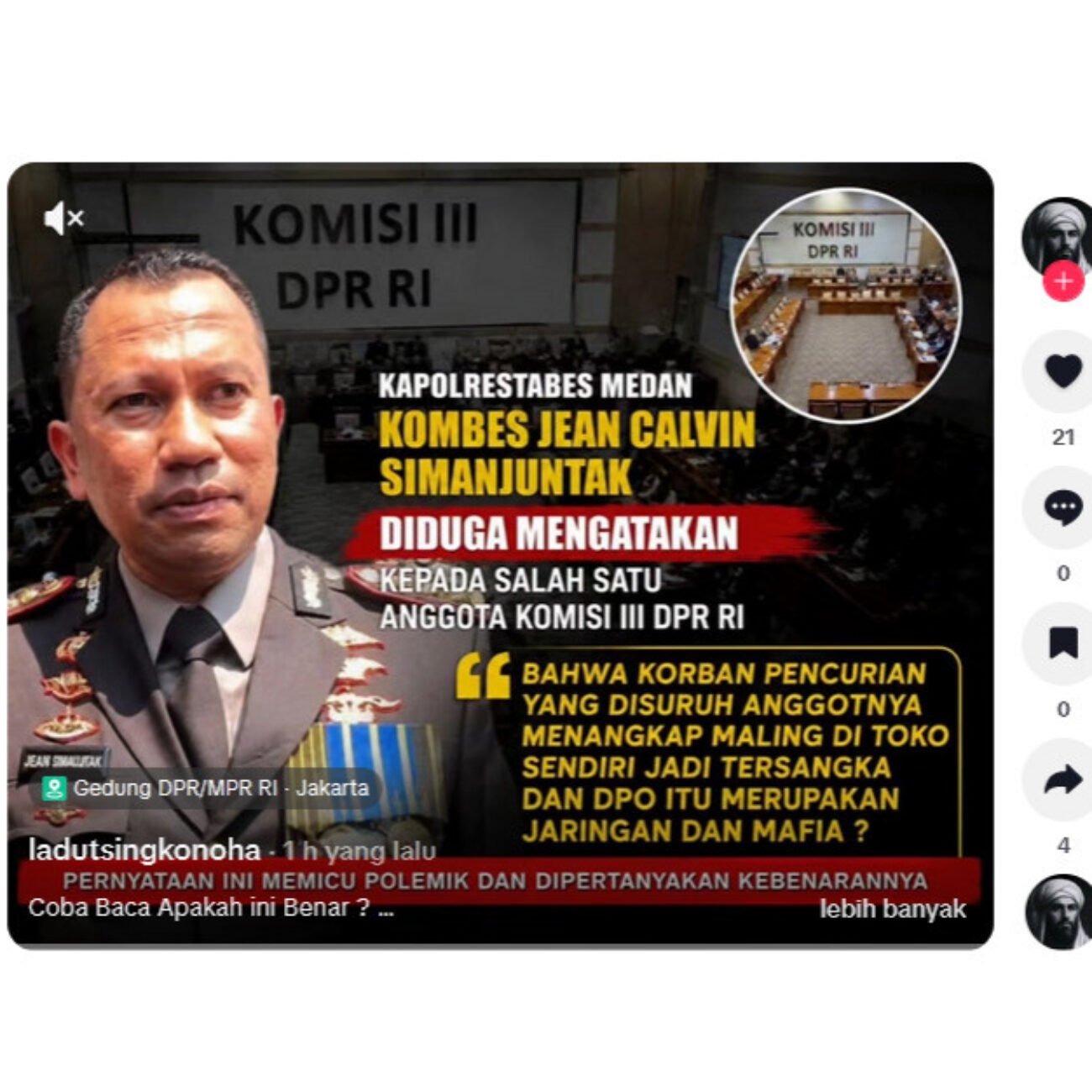 Lapor Pak Kapolri : Kapolrestabes  Medan Diduga Sebarkan Isu Hoax ke Komisi III DPR RI, Korban Pencurian Jadi Tersangka dan DPO Disebut Jaringan Mafia dan Pemeras?