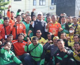Polda Babel Gelar Apel Konsolidasi Ojol Kamtibmas, Kapolda : Polri – Ojol Menjadi Satu Jaga Kamtibmas