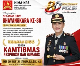 Sambut Hari Bhayangkara ke – 80, HIMA KRS Beri Penghargaan Khusus Kepada Kapolres Pematangsiantar