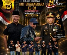 Kapolri Utus Perwakilan Hadiri Shalawat HUT Bhayangkara ke – 80 Bersama PW FRN Counter Polri di Banyuwangi