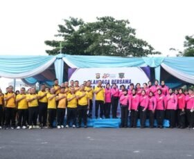 Peringati Hari Bhayangkara ke – 80, Polda Sumsel Gelar Jalan sehat Hingga Hijaukan Stadion Wirabhakti