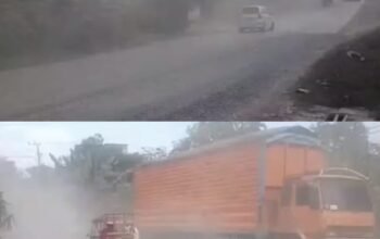 Diduga Abaikan Dampak Lingkungan, Proyek Perbaikan Jalan di Desa Telang Buat Warga Makan Debu Berhari-hari
