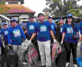 Partai Demokrat Bali Bersama DPC Demokrat Badung, Gelar Aksi Bersih-Bersih Dan Penanaman Pohon Di Abianbase