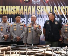 Negara Hadir Berantas Senpi Ilegal, Polda Sumsel Musnahkan Ratusan Senjata Api Hasil Ops Senpi Musi 2026