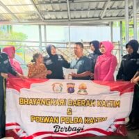 Polwan Polda Kaltim Bersama Bhayangkari Wujud Peduli Sesama, Sambangi Panti Jompo Bhaki Abadi