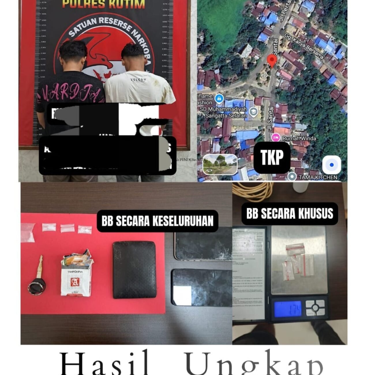 Operasi Antik Mahakam 2026, Satresnarkoba Polres Kutim Amankan Terduga Pengedar Sabu di Sangatta Selatan