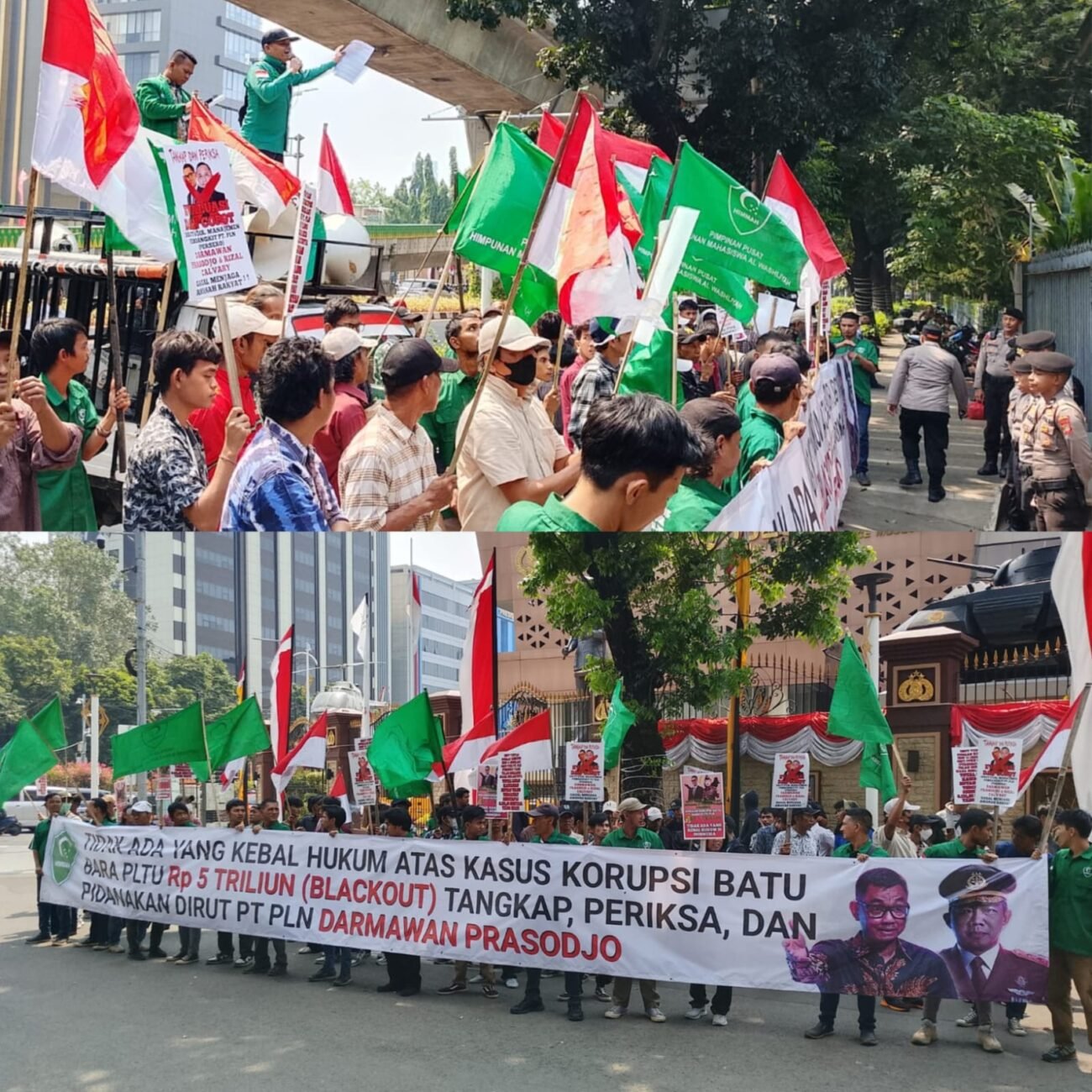 Demo Depan PLN dan Mabes Polri : PP HIMMAH Desak Tangkap dan Adili Darmawan Prasodjo