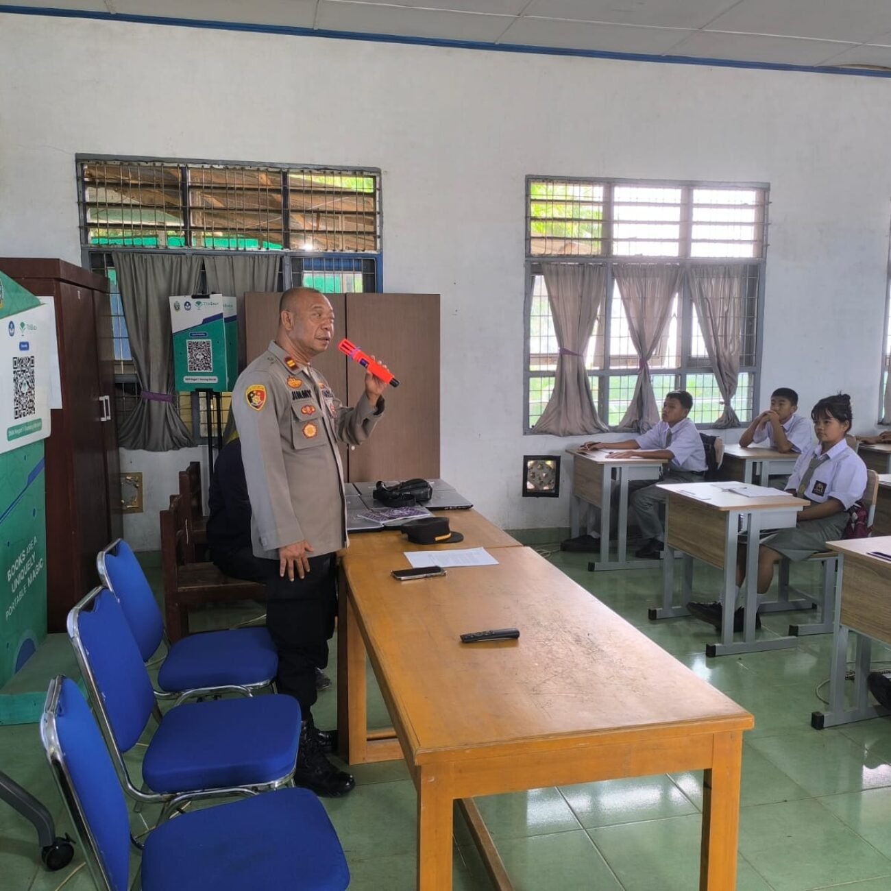 Kapolsek Gunung Meriah Sosialisasikan Bahaya Narkoba, Geng Motor dan Bullying di Wilkumnya