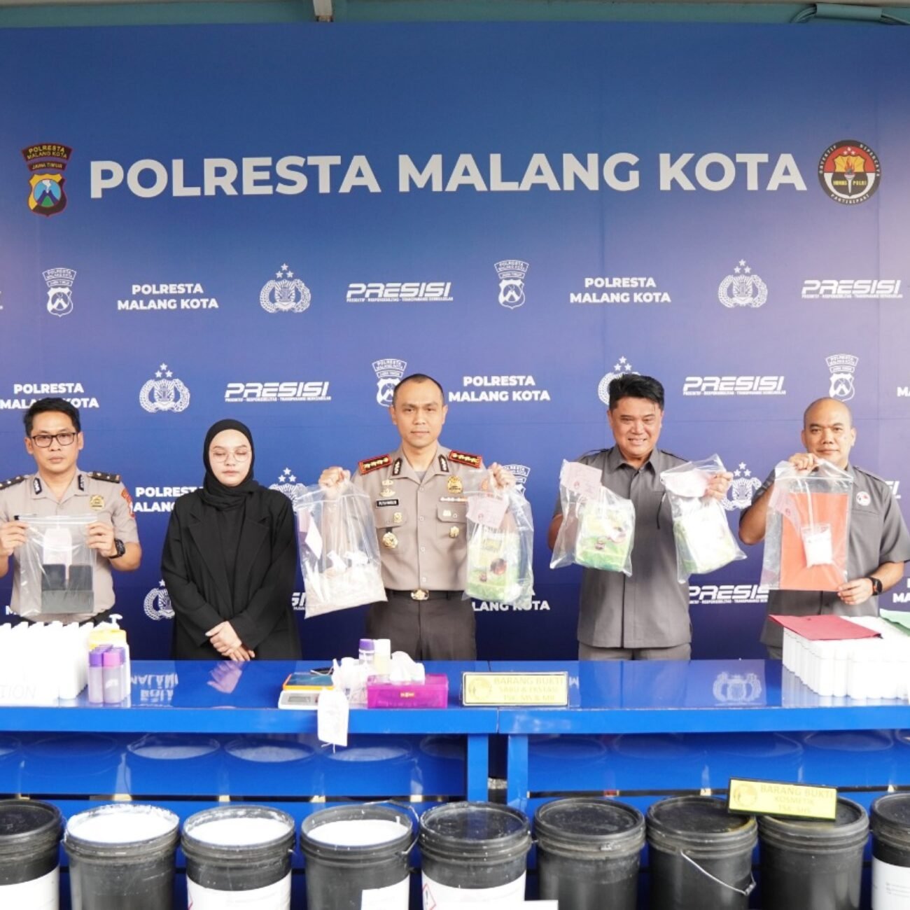 Polresta Malang Kota Amankan Dua Kurir Jaringan Aceh Sita 3,2 Kg Sabu dan 2.480 Butir Ekstasi