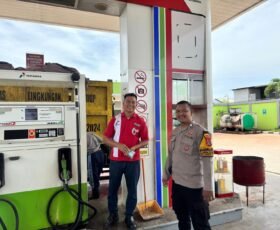 Monitoring  Delapan SPBU Tak Temukan Kecurangan, Polsek Sangatta Utara Pastikan Stok BBM Aman