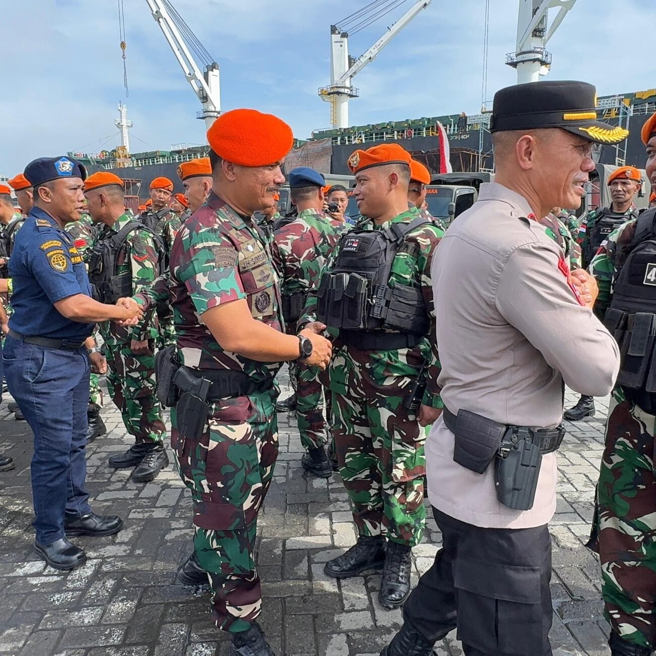 Upacara Penyambutan Personel Satgas Pamtas RI – PNG Batalyon Parako 463 Pasgat
