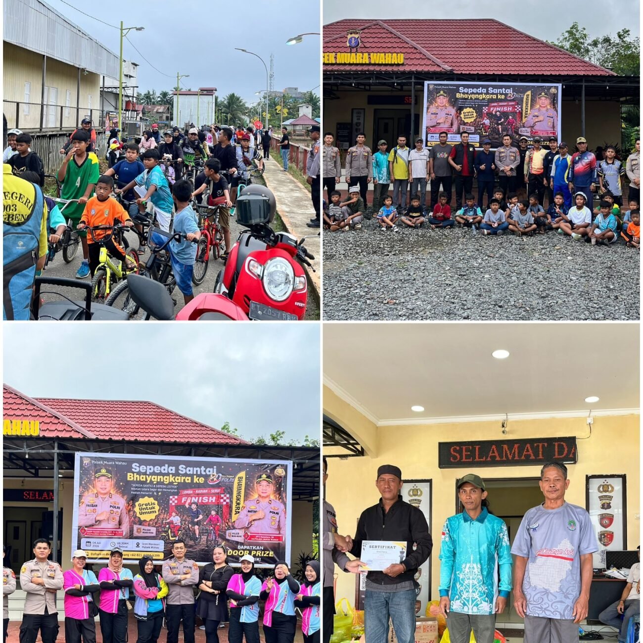 Fun Bike Hari Bhayangkara Ke-80 Di Muara Wahau Berlangsung Aman Dan Meriah