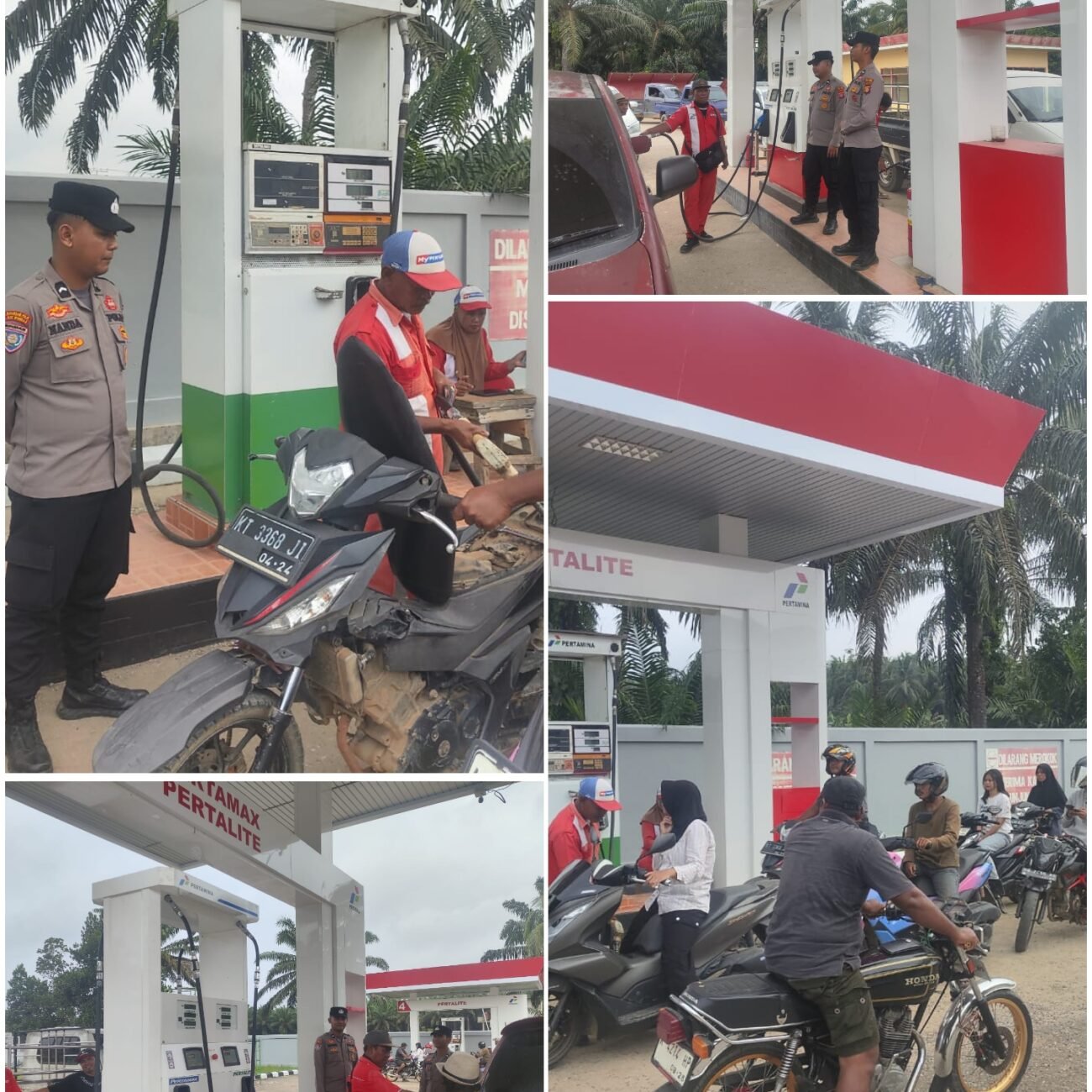 Kawal Distribusi BBM Di SPBU Karya Bakti, Polsek Muara Wahau Pastikan Antrean Tertib Dan Tepat Sasaran