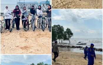 Wujudkan Program ASRI, Satpolairud Polres Kutim Bersama Warga Bersihkan Pantai Kenyamukan