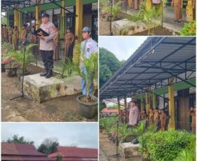 Polsek Kongbeng Edukasi 231 Siswa SMAN 1 Tentang Bullying, Narkoba Dan Tertib Berlalu Lintas Melalui Police Go To School