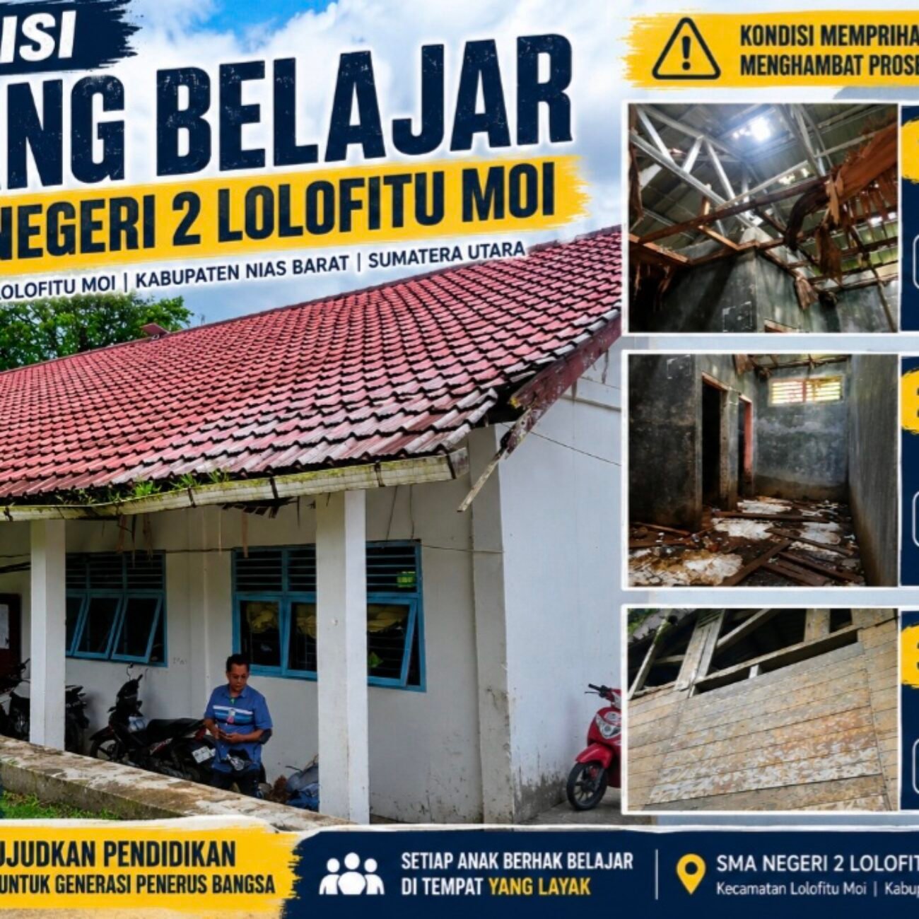 Berprestasi di Tengah Keterbatasan, SMA Negeri 2 Lolofitu Moi Butuh Ruang Kelas dan Fasilitas Belajar