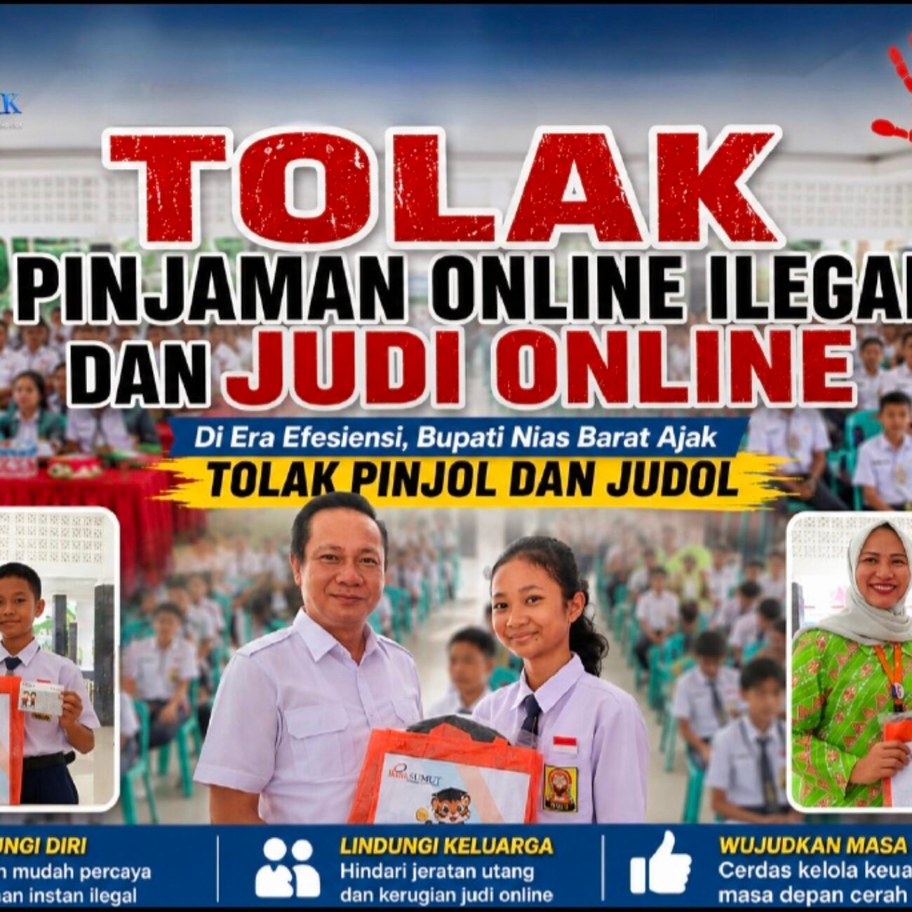 Di Era Efesiensi, Bupati Nias Barat Ajak Tolak Pinjol dan Judol