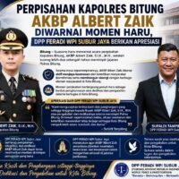 Perpisahan Kapolres Bitung AKBP Albert Zai Diwarnai Momen Haru, DPP FERADI WPI Subur Jaya Berikan Apresiasi