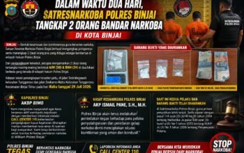 Dalam Waktu Dua Hari, Satresnarkoba Polres Binjai Tangkap 2 Orang Bandar Narkoba di Kota Binjai