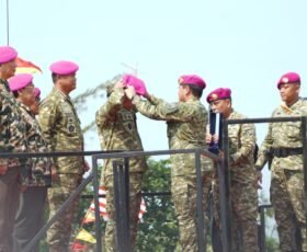 Wakil Panglima TNI dan Sejumlah Pejabat Negara Terima Warga Kehormatan dan Brevet Korps Marinir