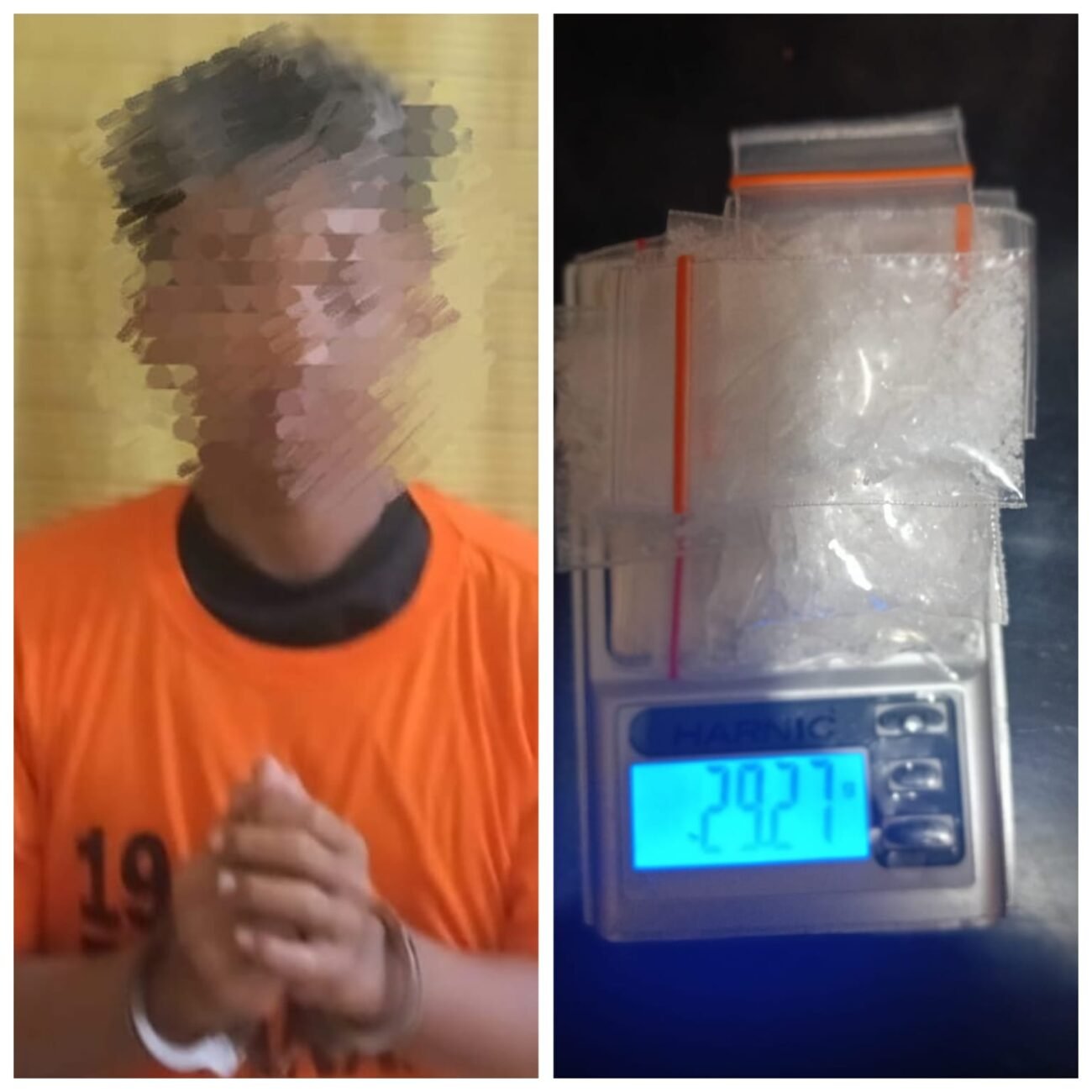 Tim Libas Anti Begal Polres Binjai Amankan Dua Pengedar Narkoba Saat Patroli Malam