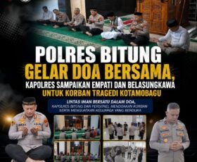 Doa Bersama Lintas Iman, Polres Bitung Tunjukkan Solidaritas di Tengah Duka Tragedi Kotamobagu