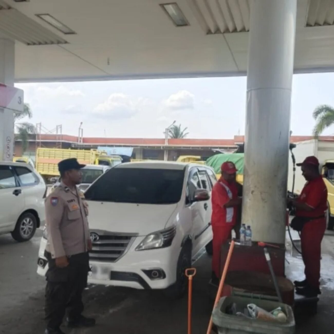 Polsek Sangatta Utara Perketat Pengawasan Di SPBU, Cegah penyalahgunaan BBM