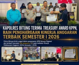 Kapolres Bitung Terima Treasury Award KPPN, Raih Penghargaan Kinerja Anggaran Terbaik Semester I 2026