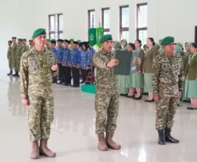 Danrem 022/PT Pimpin Upacara Serah Terima Jabatan Dandim 0204/DS dan Pelepasan Kasipers Korem 022/PT