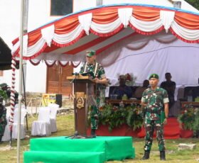 Penutupan TMMD Ke-129 TA 2026 di Kampung Sesor Resmi Ditutup Danrem 181/PVT