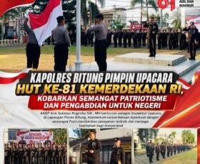Kapolres Bitung Pimpin Upacara HUT ke-81 Kemerdekaan RI, Kobarkan Semangat Patriotisme dan Pengabdian untuk Negeri
