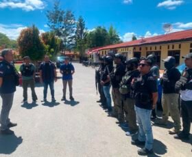 Satgas Kepolisian Operasi Damai Cartenz Respon Gangguan Tembakan Di Polsek Asologaima, Situasi Kembali Aman