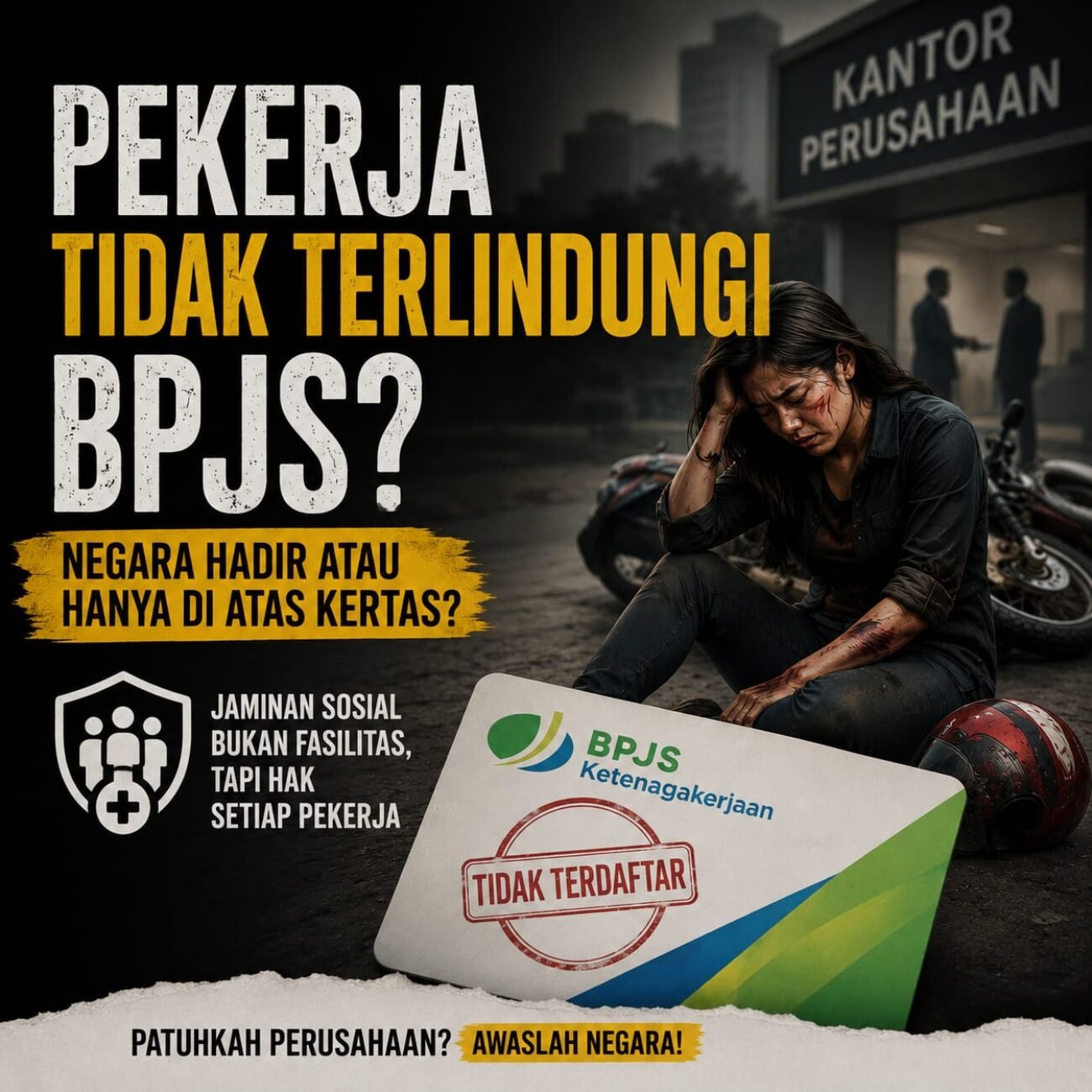 PEKERJA TAK TERLINDUNGI BPJS: NEGARA HADIR ATAU HANYA DI ATAS KERTAS