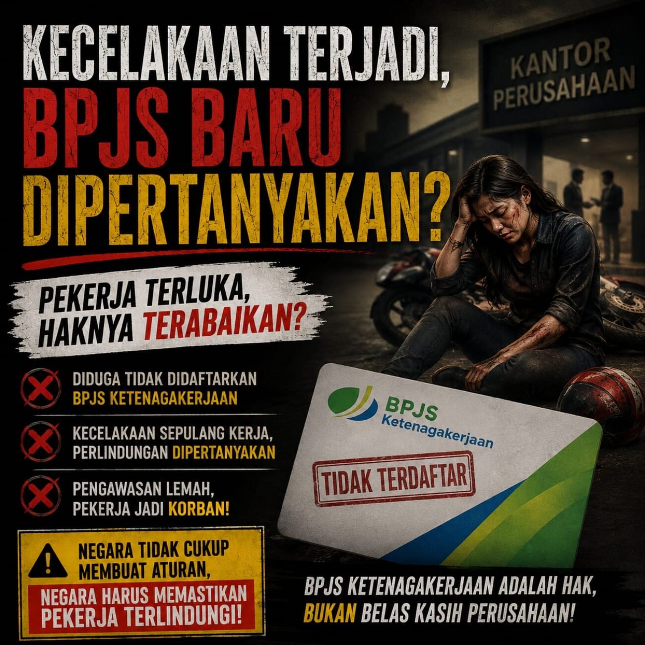 KECELAKAAN TERJADI, PERLINDUNGAN BPJS DIPERTANYAKAN: PT INOVASI GEMILANG PERKASA HARUS BUKA DATA!