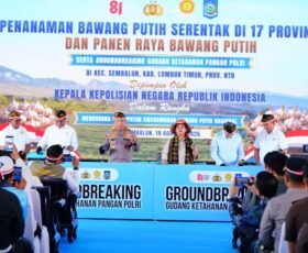 Polri Tanam Bawang Putih Serentak di 14 Polda, Potensi Panen Capai 2.795 Ton