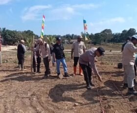 Kemarau Jadi Kendala, Polsek Muara Bengkal Tetap Dorong Penanaman Jagung Hibrida