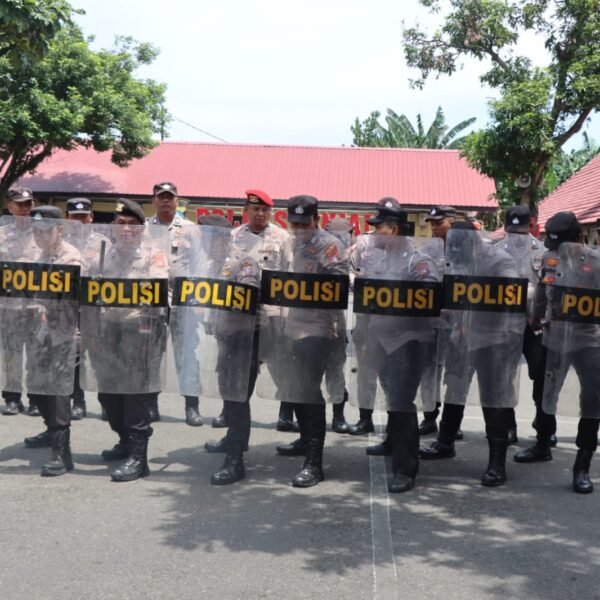 Kapolres Binjai Cek Langsung Kesiapsiagaan Pleton Dalmas