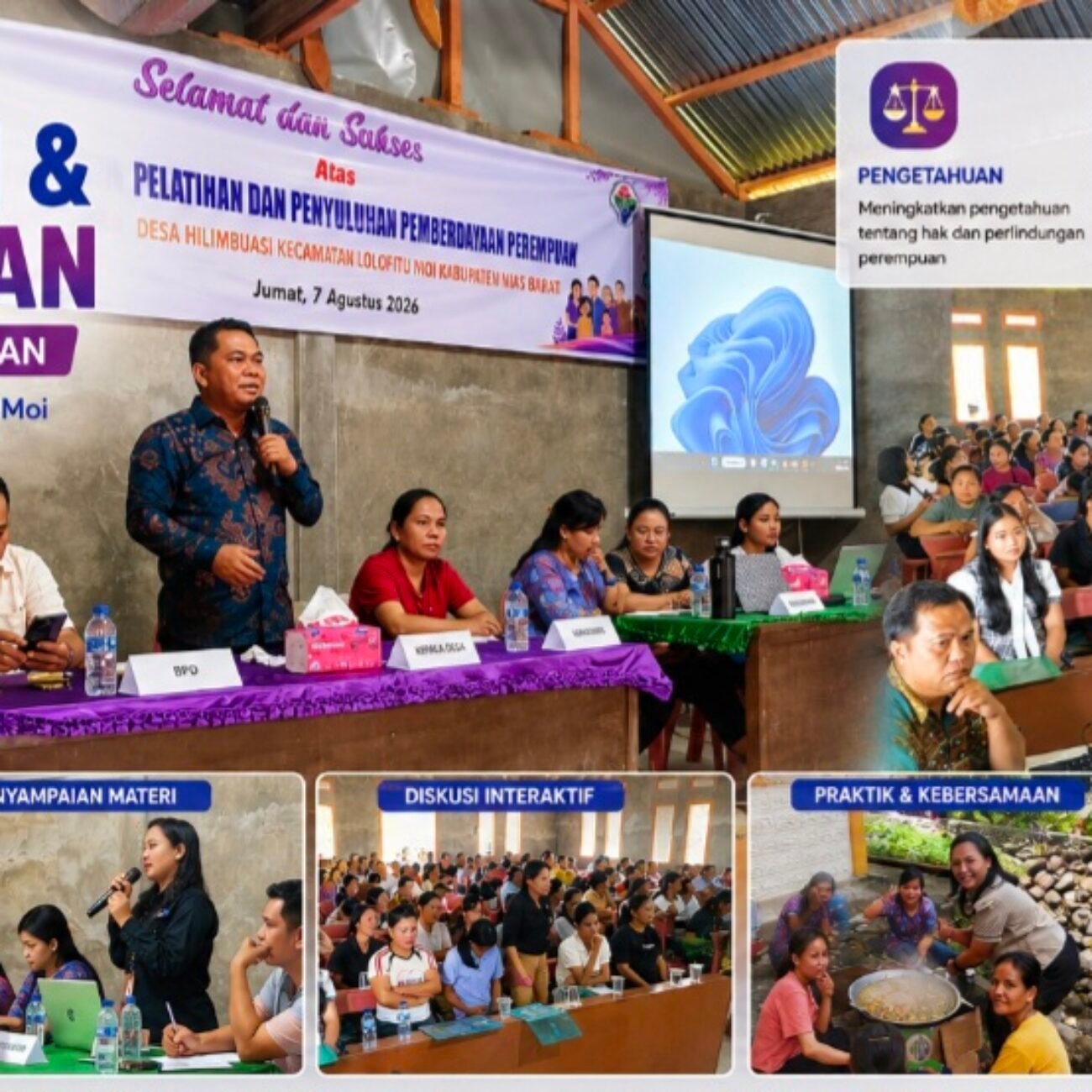 Pemdes Hilimbuasi Gelar Pelatihan dan Penyuluhan Pemberdayaan Perempuan